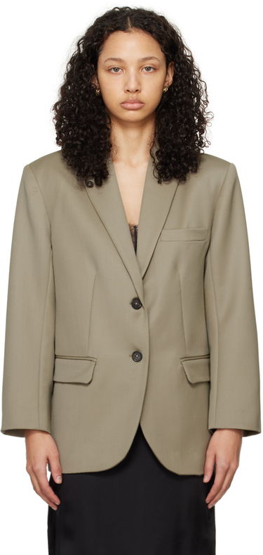 Палта Anine Bing Quinn Single-Breasted Blazer Зелено | A-01-7073-250, 0