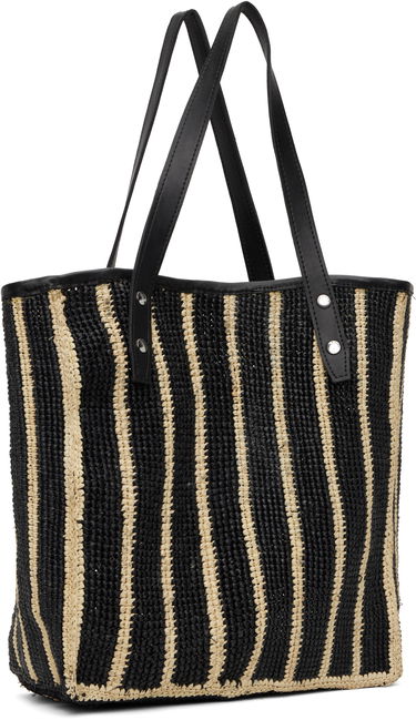 Голяма пазарска чанта rag & bone rag & bone Daily Leather-Trimmed Straw Tote Бежово | WHH24S1004TN04, 4