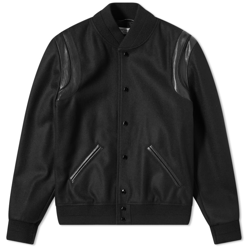 Яке бомбър Saint Laurent Light Wool Teddy Jacket Черно | 354718-Y197Q-1000, 0