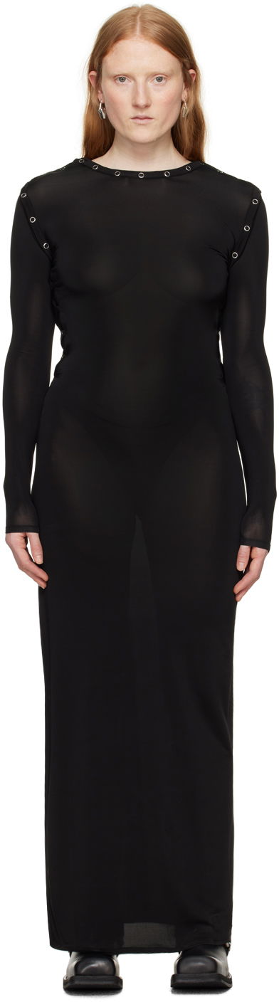 Pокля Y/PROJECT Black Snap Off Maxi Dress Черно | 104DR003, 0