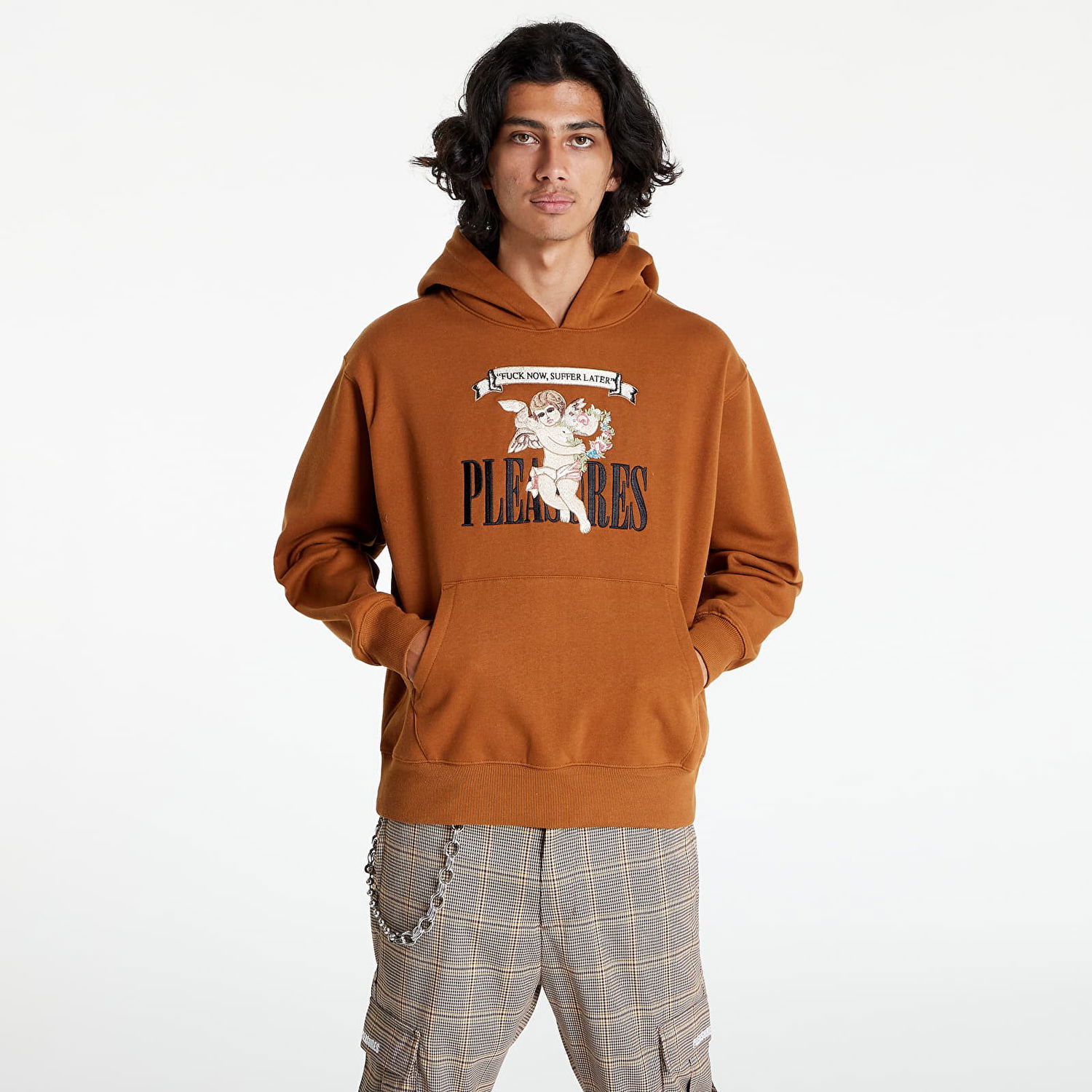 Суитчър Pleasures Suffering Hoodie Кафяво | P22F043 RUST, 0