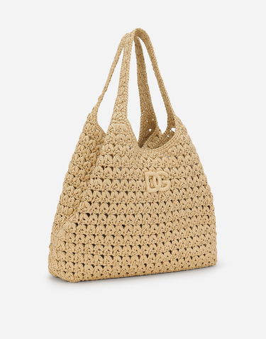 Голяма пазарска чанта Dolce & Gabbana Crocheted Raffia Tote Bag Бежово | BB7655A45478S193, 2