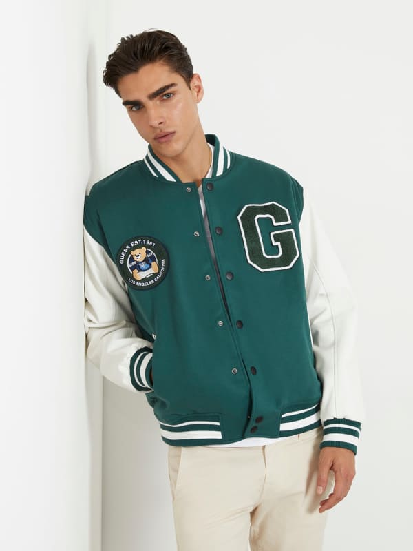 Яке бомбър GUESS Patch Bomber Jacket Зелено | M4RL44KCD20, 0