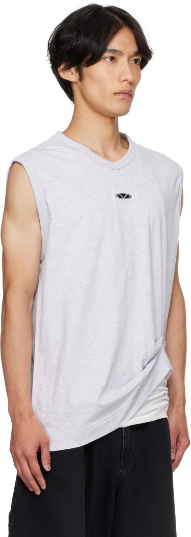 Потник VETEMENTS Vetements Oval Logo Jersey Tank Top Сиво | UH76TR550G, 1