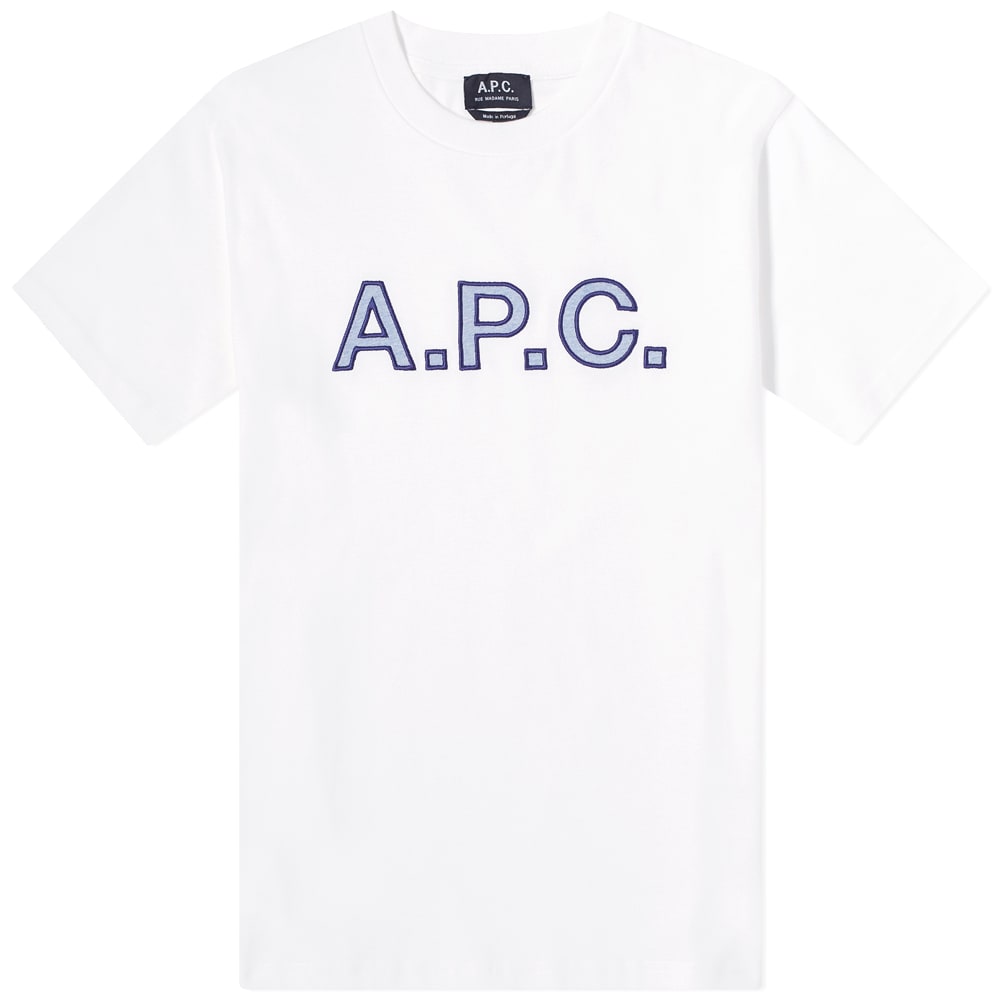 Тениска A.P.C. Romain Embroidered Logo Tee Бяло | COESQ-H26052-AAC, 0