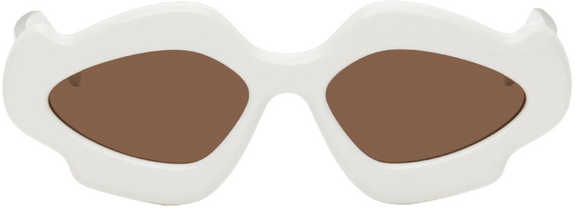 Слънчеви очила Loewe White Flame Sunglasses Бяло | LW40109UM5221E