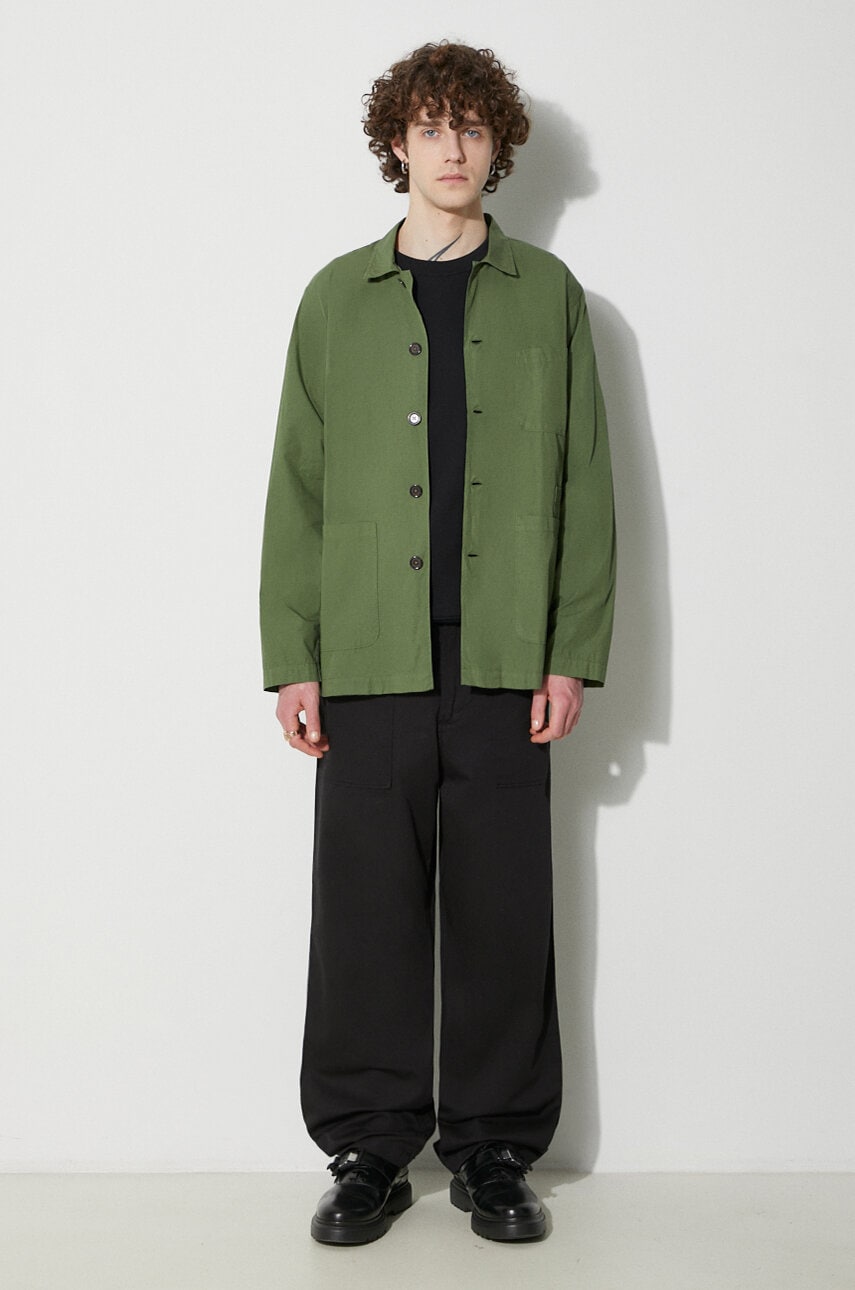 Риза Universal Works Universal Works Bakers Overshirt, Relaxed Fit Зелено | 30680.BIRCH, 0