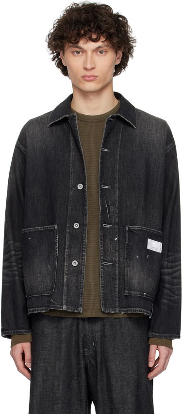Яке Neighborhood Neighborhood Washed Denim Coverall Jacket Черно | 251SPNH-JKM02, 0