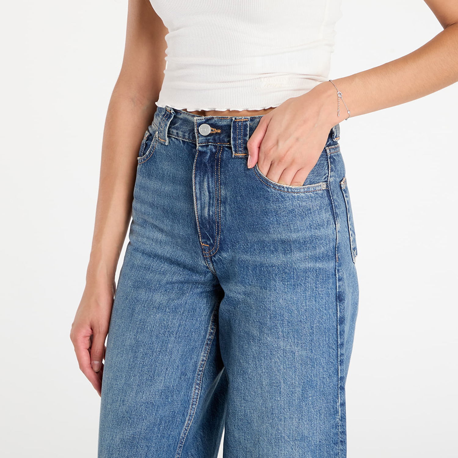 Дънки Tommy Hilfiger Tommy Hilfiger 70'S High Rise Wide Leg Jeans W27/L30 Синьо | WW0WW46731 1A5, 1