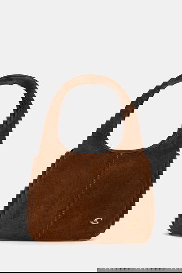 Чанта през рамо Coach Coach Lana Suede Shoulder Bag Кафяво | CBZ96, 0