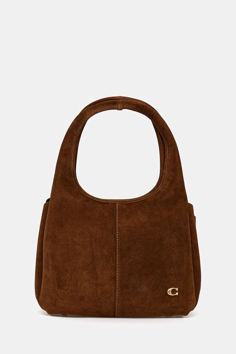 Чанта през рамо Coach Coach Lana Suede Shoulder Bag Кафяво | CBZ96