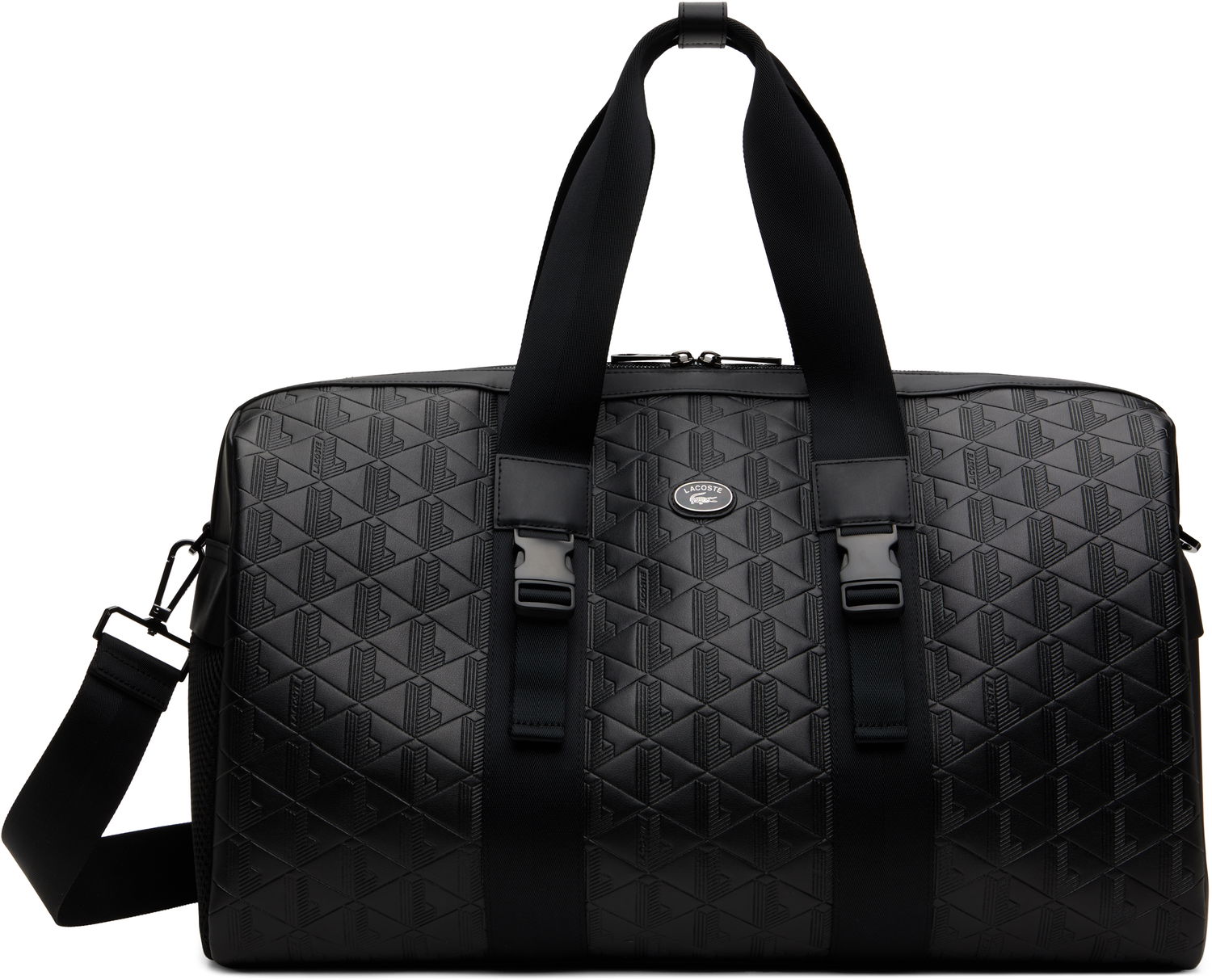 Чанта за пътуване Lacoste Lacoste Nomogram Leather Weekend Bag Черно | NH4839MR_000, 0