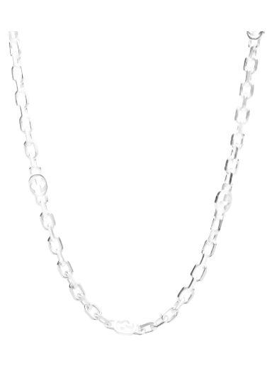 Колие Gucci Interlocking G Chain Necklace Sterling Silver Металик | YBB759703001