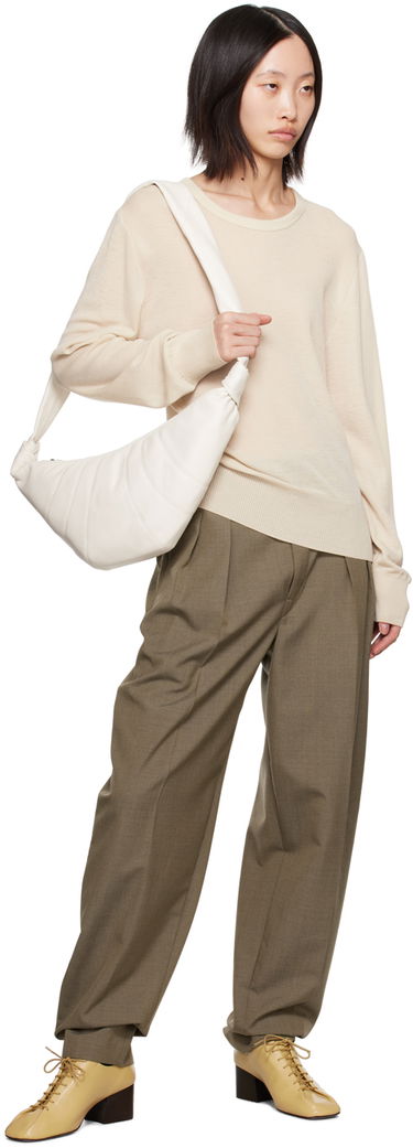 Панталони LEMAIRE Pleated Tapered Trousers Зелено | PA1042 LF414, 3