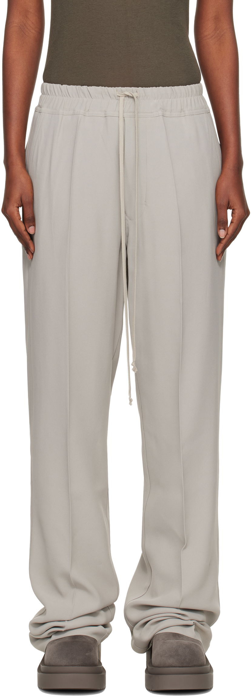 Панталони Rick Owens Rick Owens Concordians Dietrich Drawstring Trousers Сиво | RP02E4325 HY