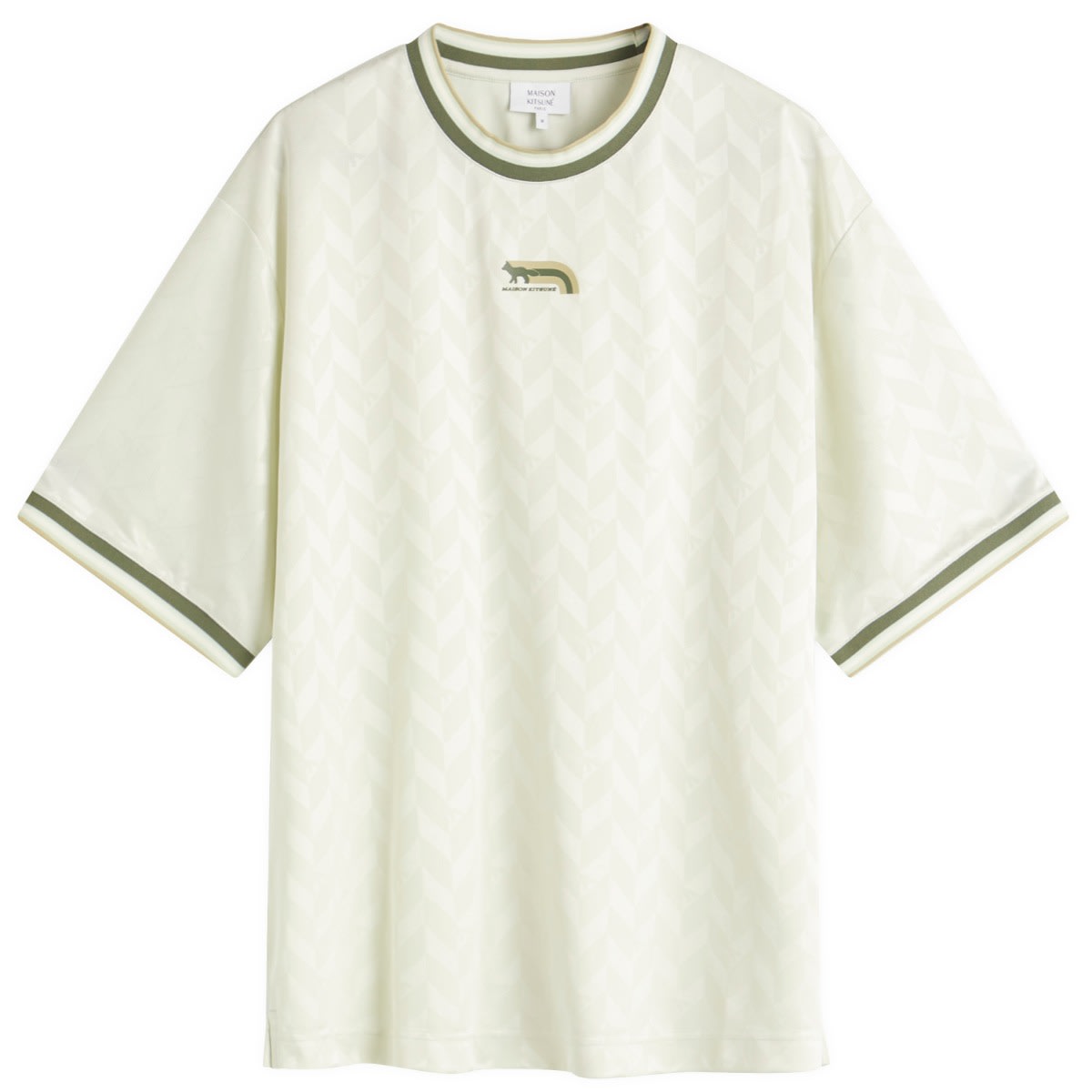 Тениска MAISON KITSUNÉ Maison Kitsuné Jacquard Flash Fox Oversize T-Shirt Бяло | OM00118KJ7021-0170, 0