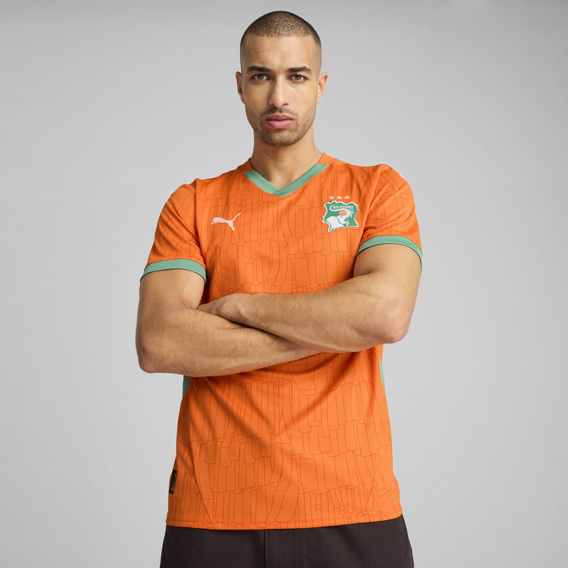 Фланелка Puma Ivory Coast Home 2025 Jersey Оранжево
 | 777187_01