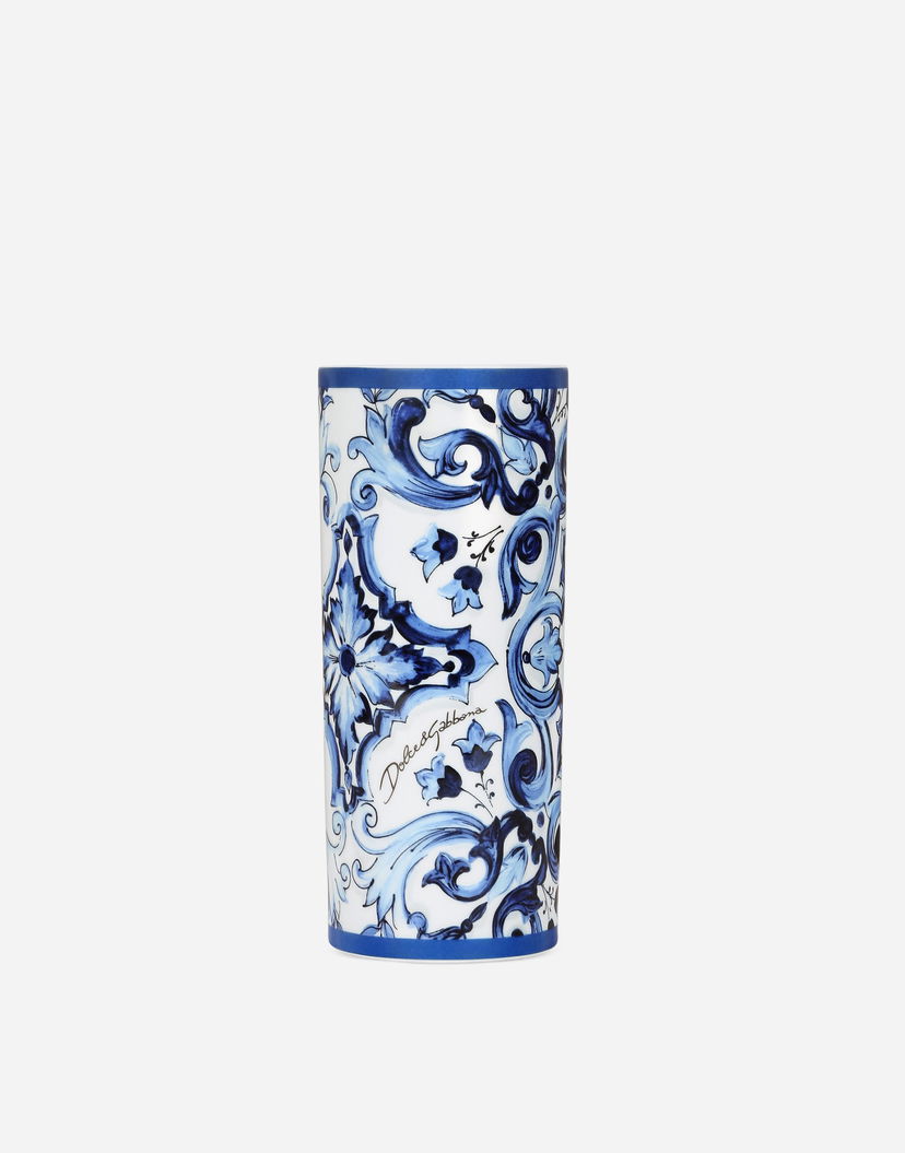 Домашен декор Dolce & Gabbana Dolce & Gabbana Cylindrical Porcelain Majolica-print Vase Многоцветен | TCC196TCAMZUB011