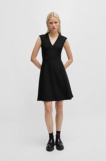 Pокля BOSS Stretch Swing Dress Черно | 50523037, 1