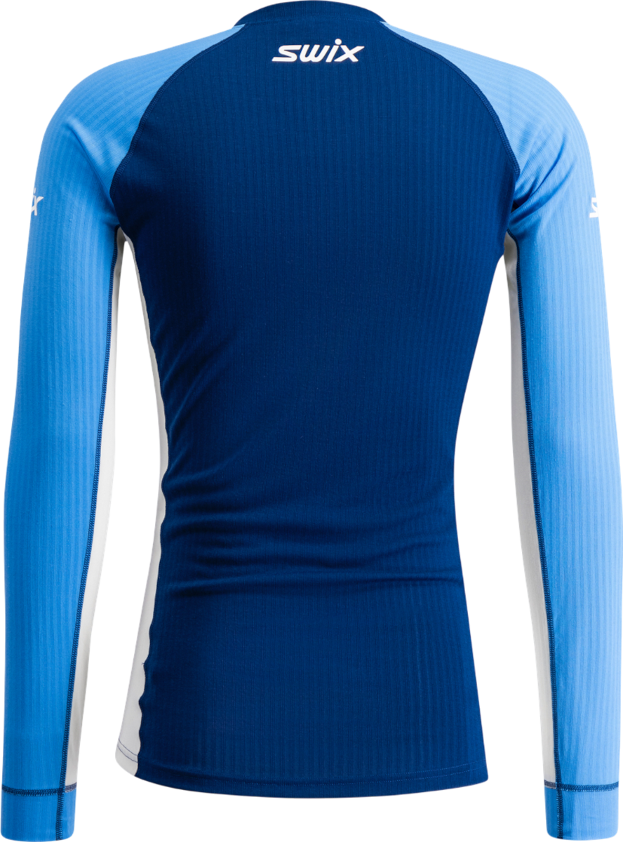 Тениска SWIX Long-Sleeve Ribbed Crew Neck Shirt RaceX Classic Синьо | 10115-23-72105, 1