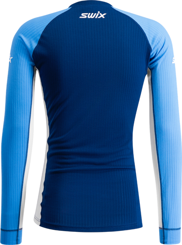 Тениска SWIX Long-Sleeve Ribbed Crew Neck Shirt RaceX Classic Синьо | 10115-23-72105, 1