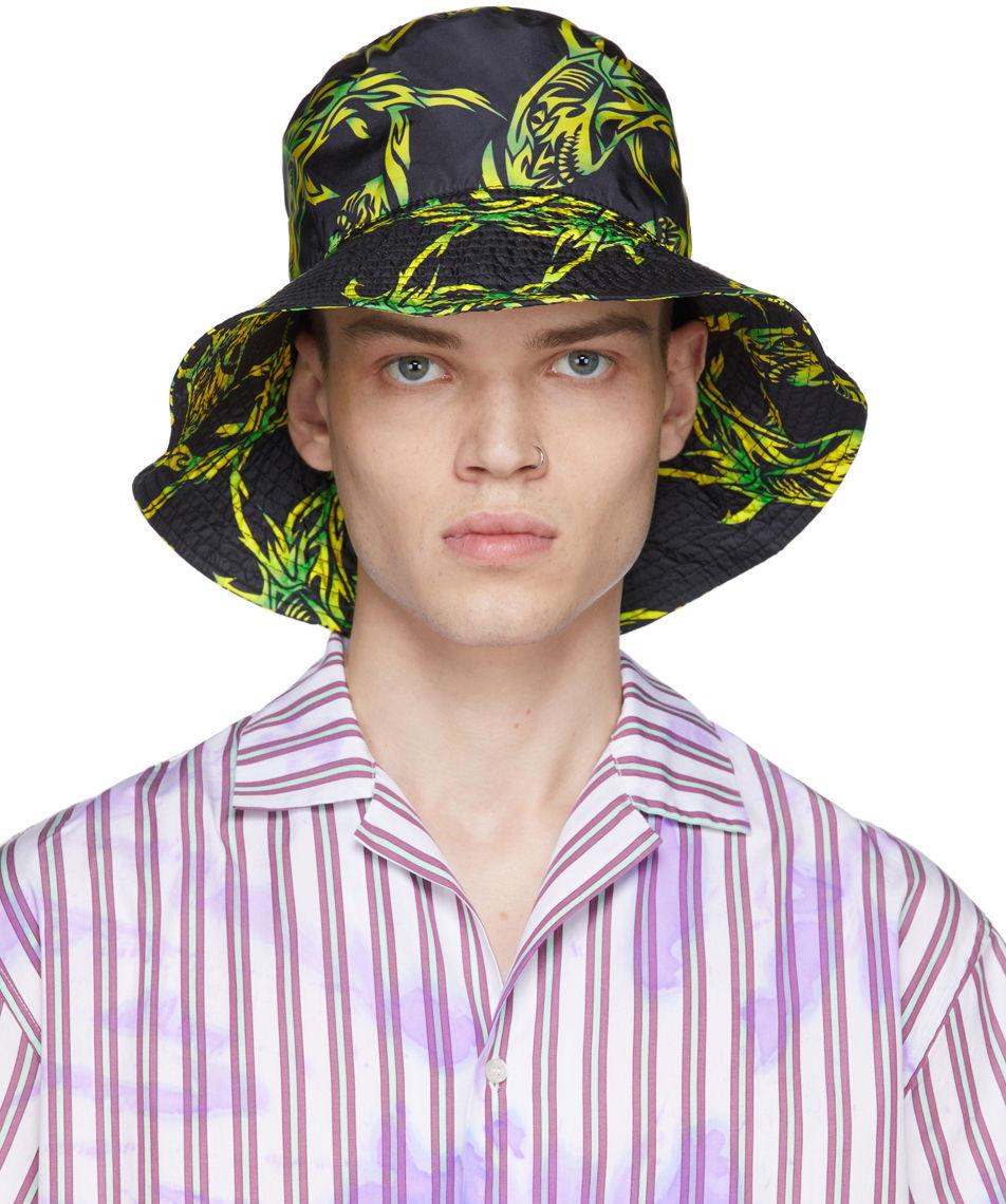 Шапка MSGM MSGM Nylon Graphic Bucket Hat Черно | 3240ML06 227083, 0