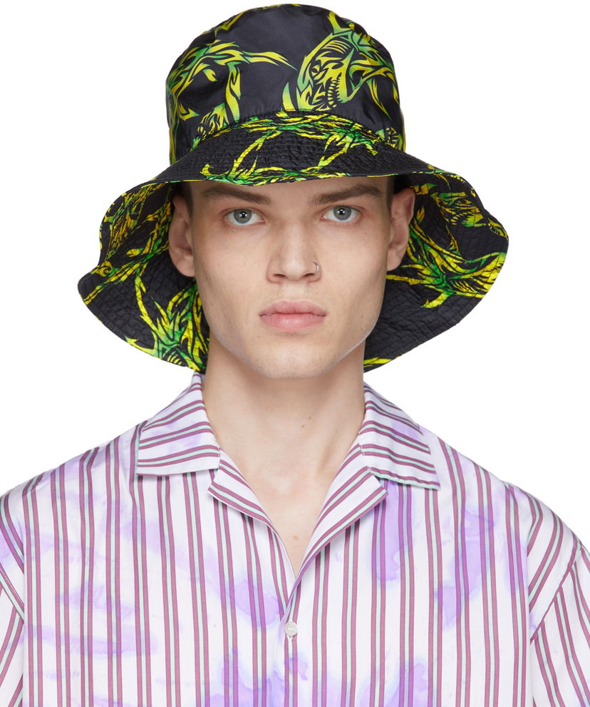 Шапка MSGM MSGM Nylon Graphic Bucket Hat Черно | 3240ML06 227083