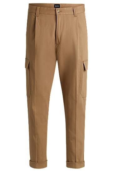 Карго панталони BOSS Tapered Fit Cargo Trousers Кафяво | 50519126, 0