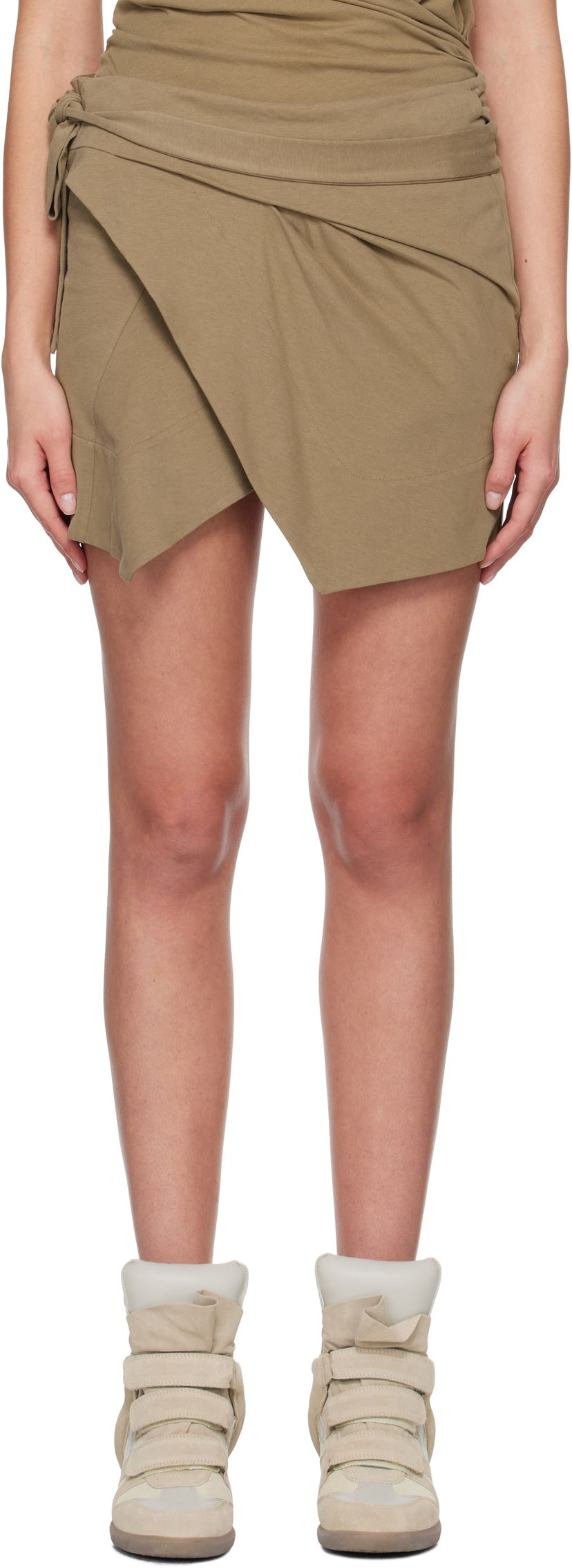 Пола ISABEL MARANT Wrap Design Mini Skirt Зелено | 25PJU0198FD-A1N41I