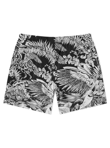 Бански Palm Angels Jungle Parrots Swim Short Черно | PMFA005S22FAB0011001