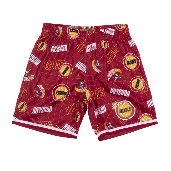 Къси панталони Mitchell & Ness Houston Rockets Swingman Short Червено | SHORBW19082-HROPTRD, 0