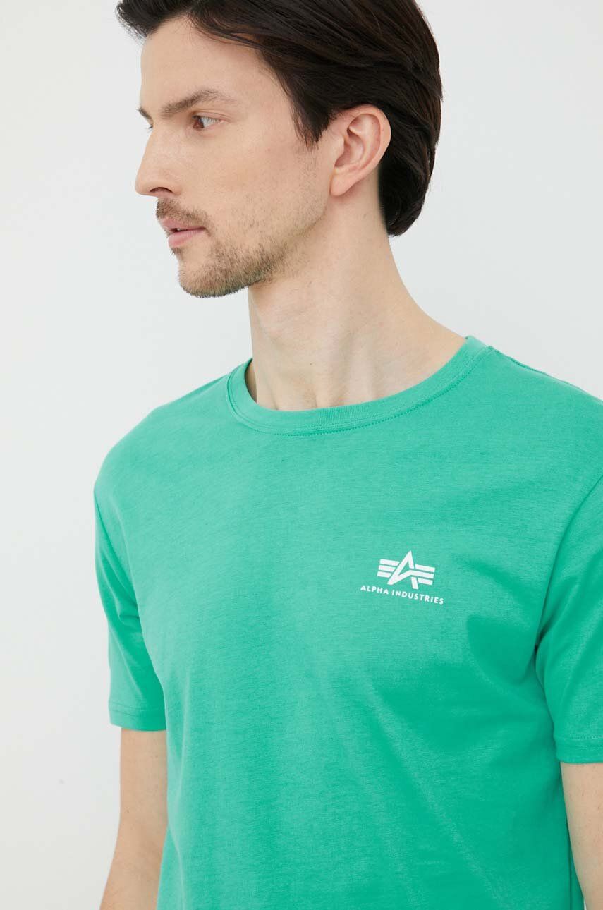 Тениска Alpha Industries Cotton T-Shirt Тюркоазено | 188505.676, 0