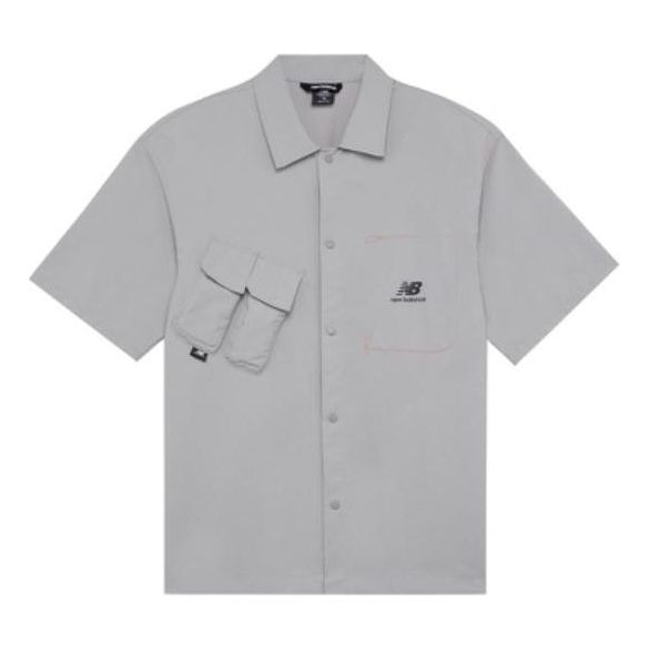 Риза New Balance Trend Short Sleeve Shirt Сиво | AMJ22360-SDE