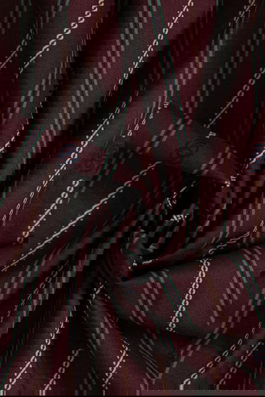 Шал Drôle de Monsieur Drôle de Monsieur Le Foulard Rayure Monogramme Pocket Square Бургунди | I.BA021.CO128, 2