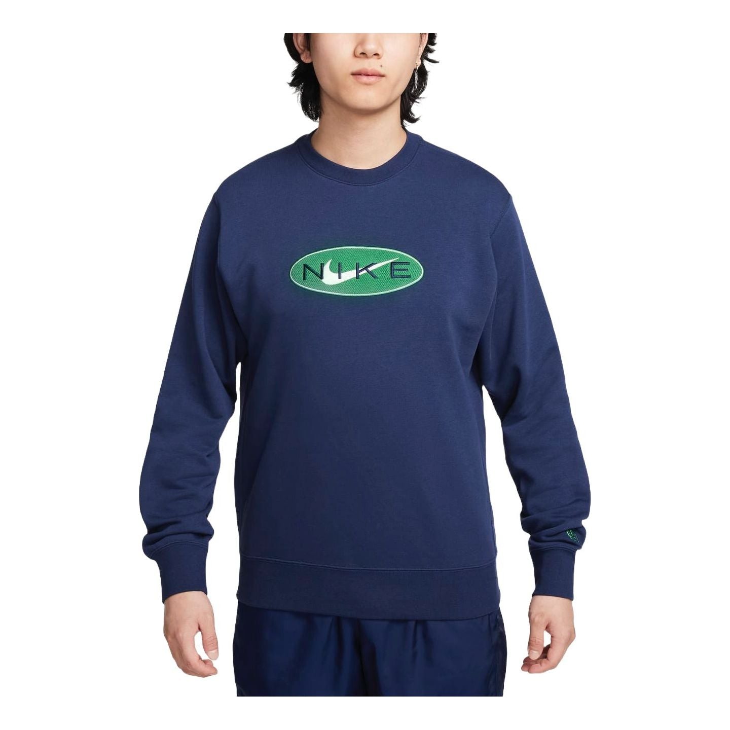 Пуловер Nike Sportswear French Terry Crewneck Sweatshirt Синьо | FZ4729-410, 0