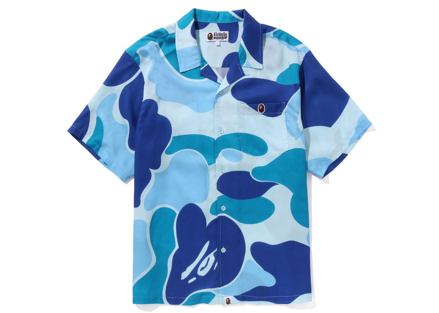 Риза BAPE ABC Camo Open Collar Shirt Синьо | 1J20-132-002, 0
