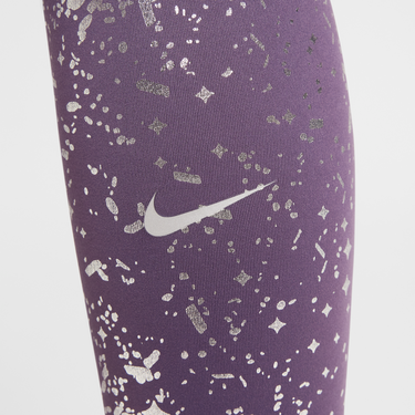 Клинове Nike One Dri-FIT High-Waisted Printed Leggings Лилаво | HF4410-573, 1
