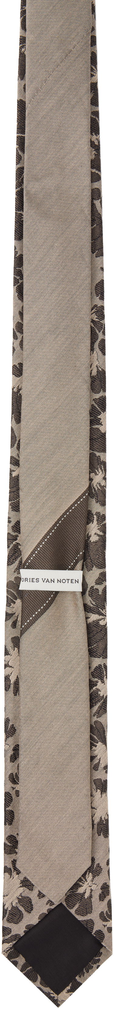 Колани Dries Van Noten Dries Van Noten Jacquard Silk Tie Кафяво | 251-021600-1901, 1