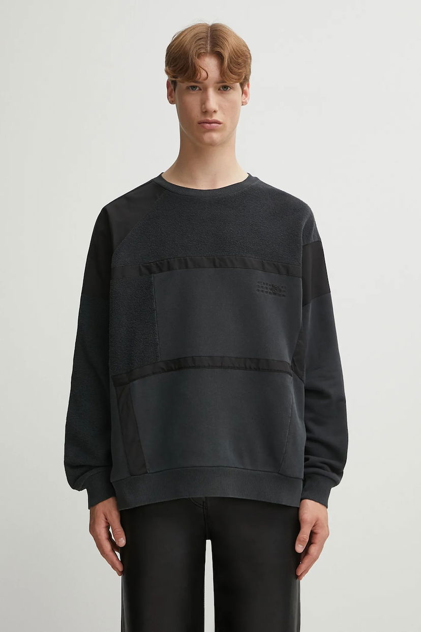 Суитчър Maison Margiela MM6 Maison Margiela Patchwork Sweatshirt Черно | SH2GU0026.M25024.899