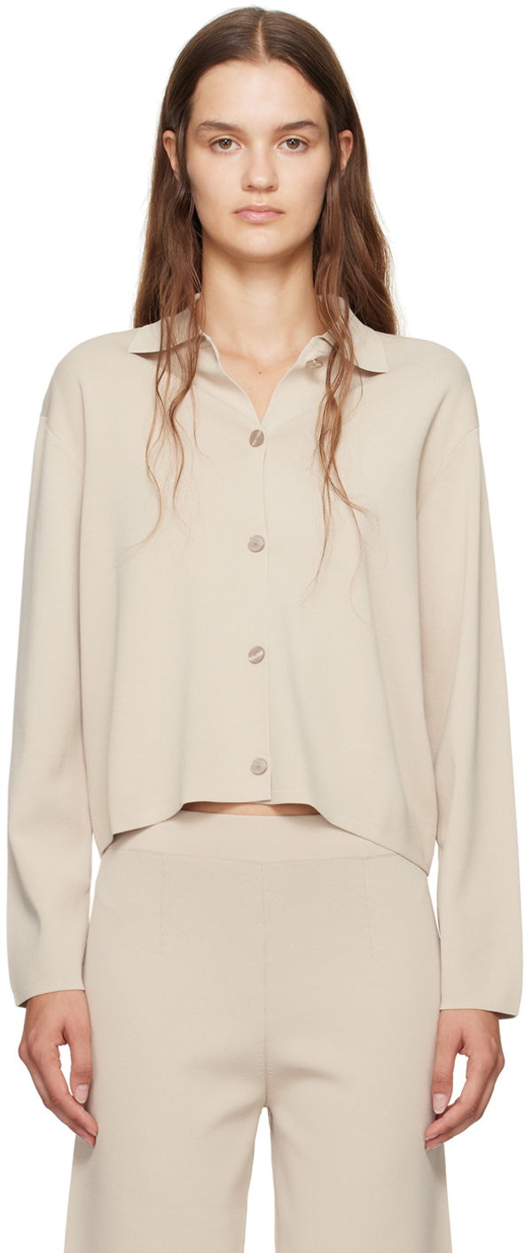 Пуловер Max Mara Leisure Cropped Cardigan Бежово | 2426316017600