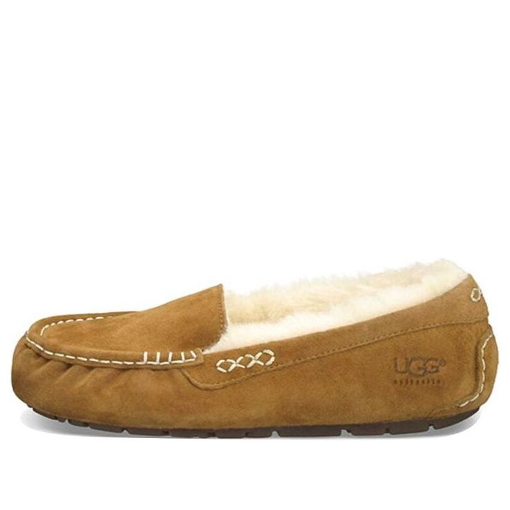 Кецове и обувки UGG Ansley Suede Moccasin Slippers Кафяво | 3312W-CHE, 0
