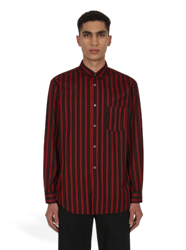 Риза Comme des Garçons Yarn Dyed Stripe Shirt Черно | FI-B017 1