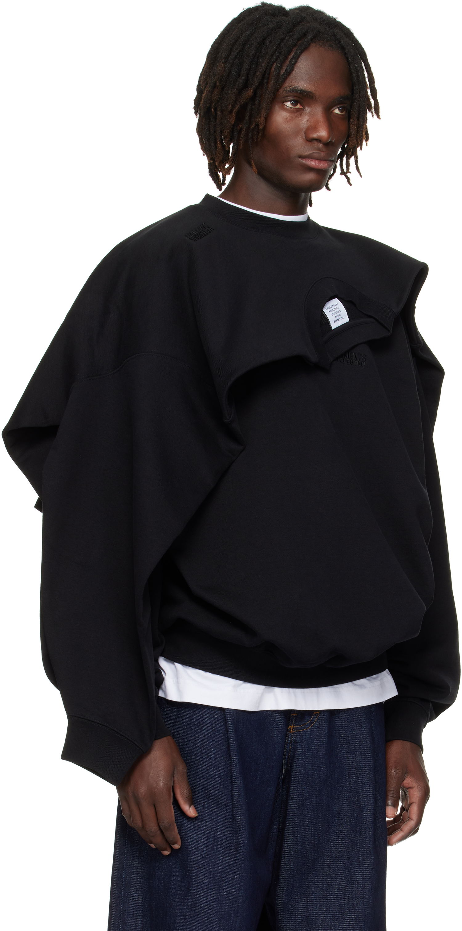 Суитчър VETEMENTS VETEMENTS Double Layered Sweatshirt Черно | UH76CW400B, 1