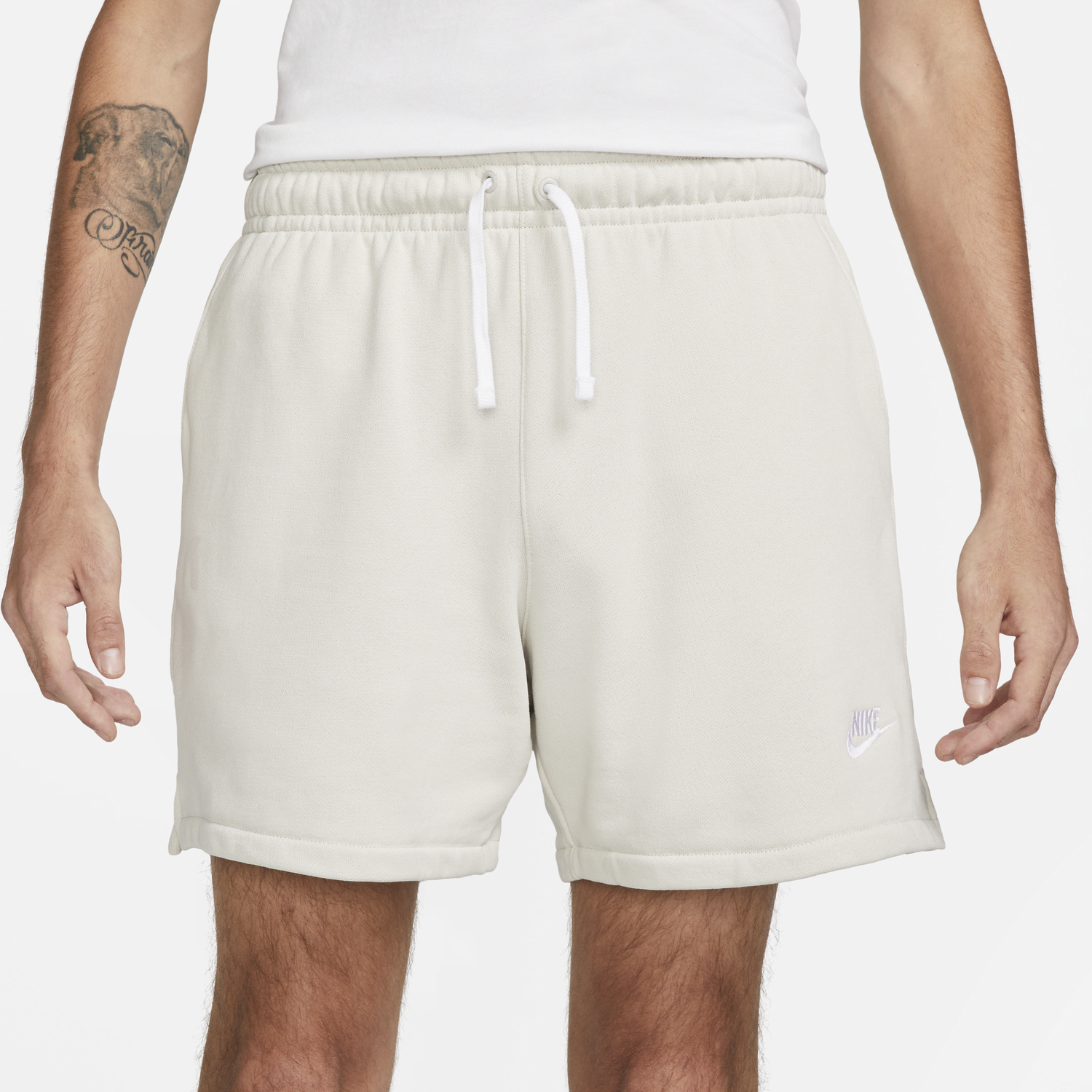 Къси панталони Nike Club Fleece French Terry Flow Shorts Бяло | DX0731-072, 1