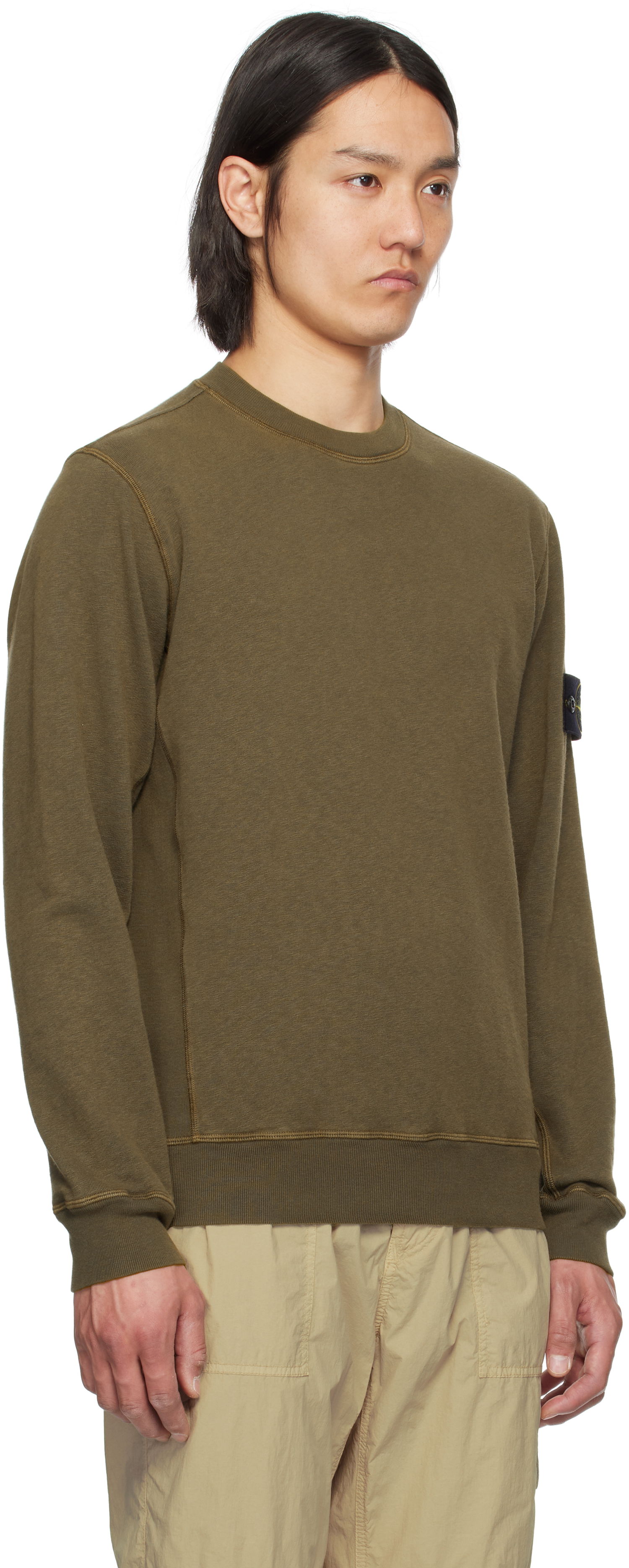 Пуловер Stone Island Stone Island Fleece Sweatshirt Зелено | K1S15 6100020 S0060, 1