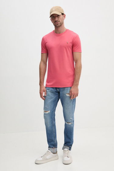 Тениска Polo by Ralph Lauren Red Cotton T-Shirt Розово | 710740727, 1