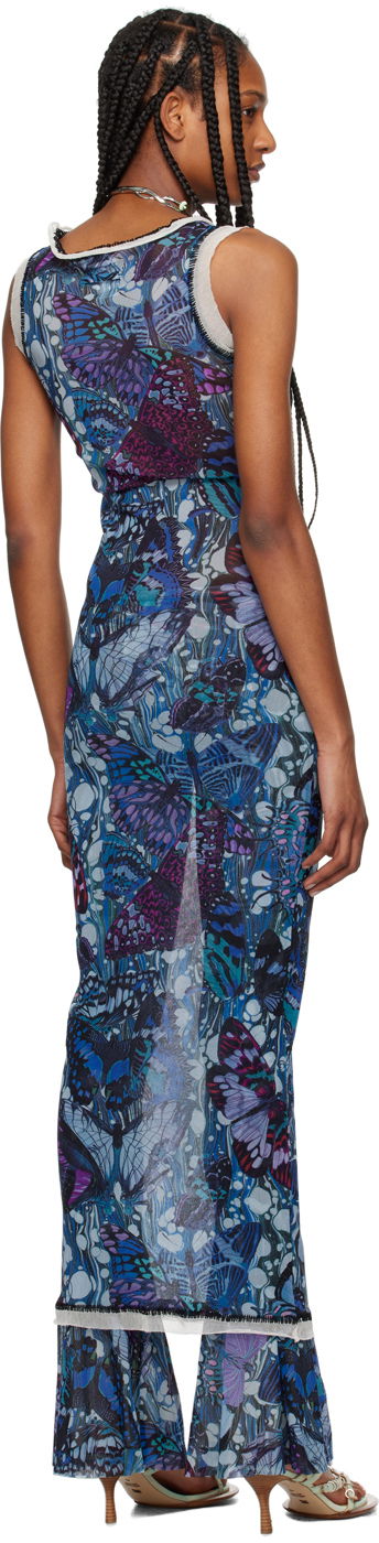 Pокля Jean Paul Gaultier 'The Butterfly' Maxi Dress by Синьо | 24/25-F-RO092-T545-5090, 2