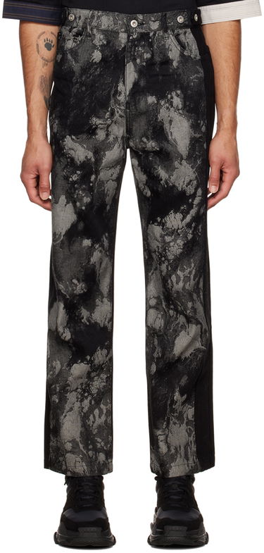 Дънки Feng Chen Wang Feng Chen Wang Paneled Jeans Черно | FUF14TR03, 0