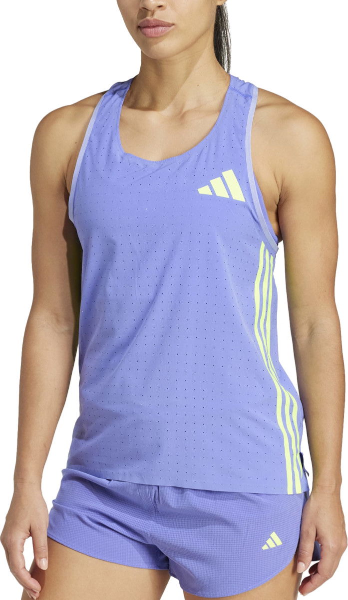 Потник adidas Originals Adizero Tank Top Лилаво | it4561