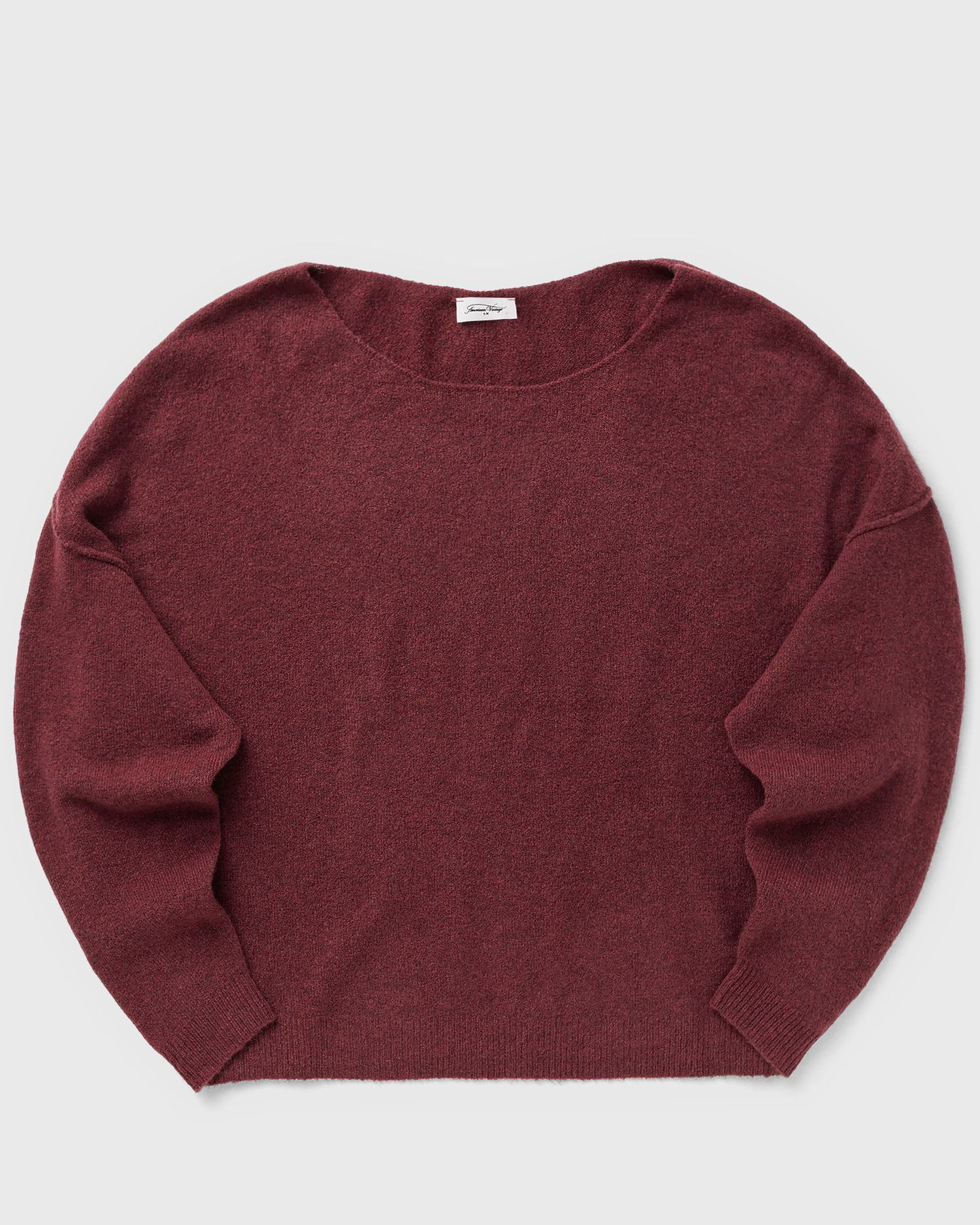 Пуловер American Vintage Boat Neck Sweater Бургунди | DAM225H25-RAISINCHINE, 0